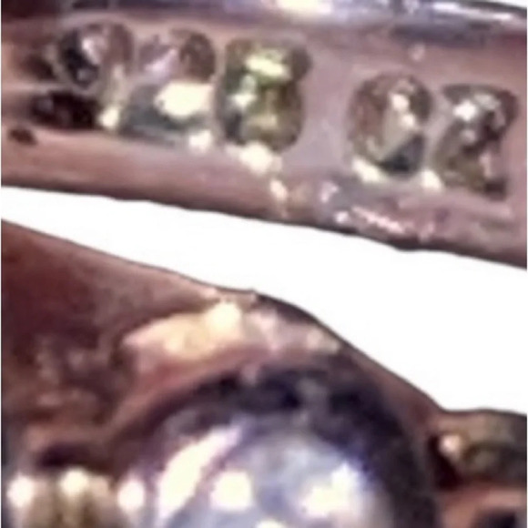 CZ Sterling Silver Antique Georgian Style Ring sz 6 - Picture 7 of 11